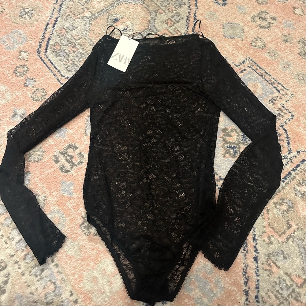 Zara Black Lace Bodysuit